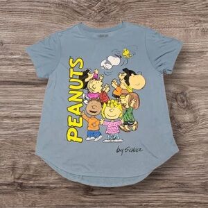 Peanuts gang tee  T-Shirt- Blue